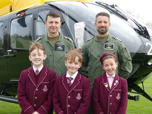 Supporting image for story: Pupils welcome helicopter visit to mark subject launch
