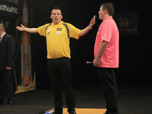 Supporting image for story: Dave Chisnall pulls of sensational comeback to defeat Keegan Brown in darts Grand Slam quarter final