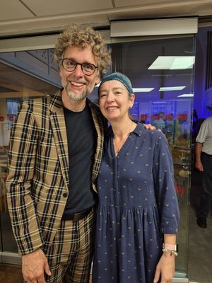 LCSG member Rachel Massey with Norwegian tenor, Jan-Tore Saltness, after his immensely successful concert raised £200 for Brain Tumour Research