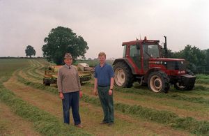 Henry Yates, of Middleton Scriven, near Bridgnorth, with his son Richard