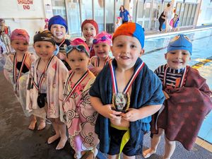 Supporting image for story: Kidderminster nursery children demonstrate their swimming skills at special end of year gala
