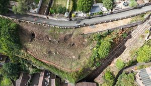 Contractor's drone pictures of the area to be nailed and netted