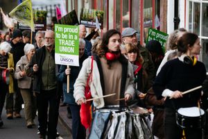The Cop27 protest march in Ironbridge