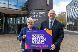 Councillor Reynolds (left) with Councillor Carter (right). Picture: Telford & Wrekin Council.