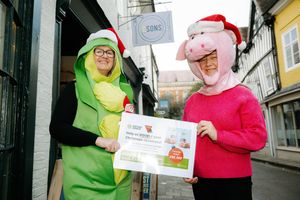 Self Help Africa are doing a match funding campaign for a week so every pound donated is doubled. Pictured from left: Rachel Schofield and Sophie Crockford 