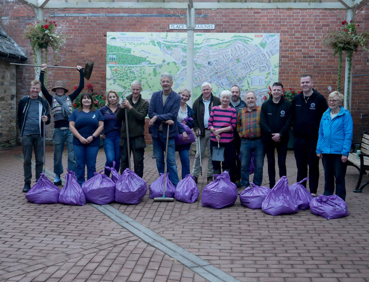 Community spirit in abundance as volunteers cleaned Kingtons streets for festival visitors