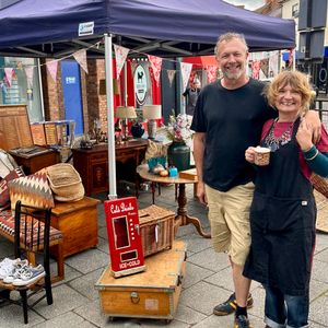 Whitchurch antique dealers, Lee Jones and Molly Sample, hosted the town's first 'vide grenier' last Saturday, June 14
