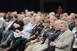 Crowds at the Brexit Party West Midlands conference