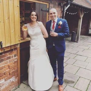 Vikki and Phil Kemp on their wedding day in October 2017