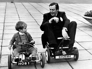 Supporting image for story: Centre stage for young David's prototype "Hobcar"