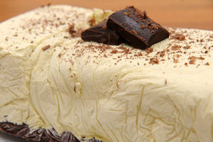 Green tea and chocolate parfait