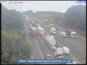 All lanes have no reopened. Picture: National Highways/Motorway Cameras