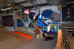 William Cowley, aged 15, enjoys the new ramps