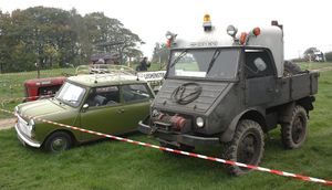 Ex army unimog on display
