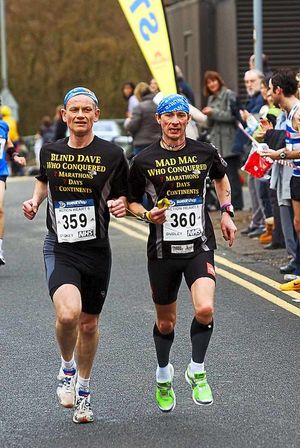 Blind Dave with sidekick Mad Mac