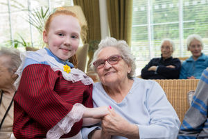 Skye Morris with resident Annie Harper
