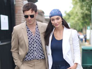 Supporting image for story: Actors Ed Westwick and Amy Jackson arrive together at Wimbledon