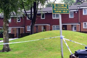The cordon in West Bromwich