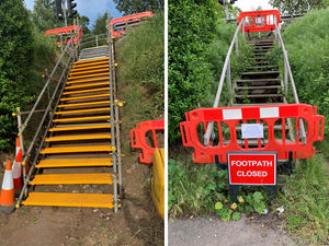 Supporting image for story: Bridgnorth steps to finally be replaced after near 18-month wait