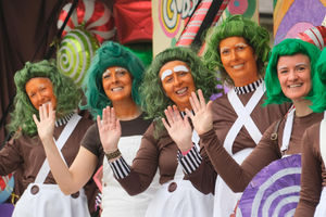 Oomph Loompas from the Charlie and the Chocolate Factory float. Image by Andy Compton