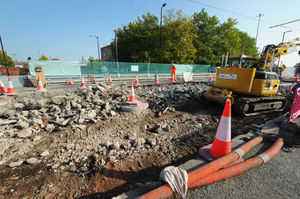  Work to the tramline, at Bilston Street, Wolverhampton