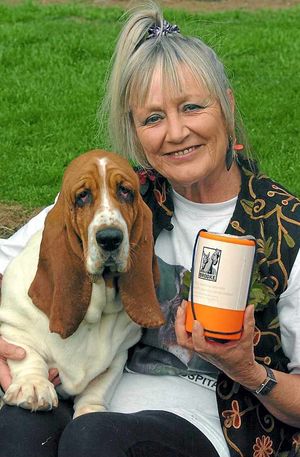 Lyn Bailey, from Clee Hill, with her bassett hound called Hayley