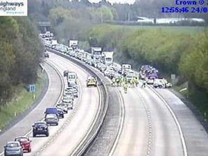 Supporting image for story: Drink-drive arrest after crash blocks M54 between Wolverhampton and Albrighton