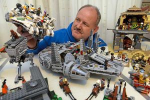 Supporting image for story: In pictures: Matt uses Lego sets to build Star Wars empire at his Walsall home