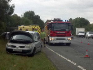 Supporting image for story: Two cars crash on A5 in Shropshire