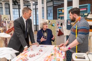 Judge Patrick Grant and Esme Young talk to Richy