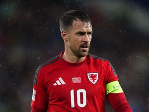 Aaron Ramsey in action for Wales