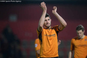 Wolves' Danny Batth applauds fans at the final whistle