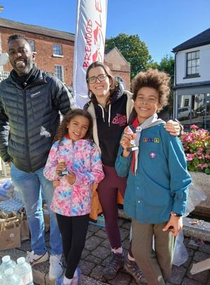 Scouts supporting the event with their family.