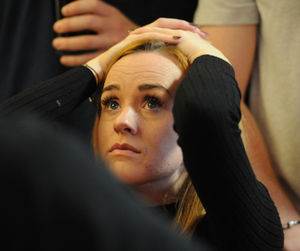 A tense moment at Bridgnorth Rugby Club