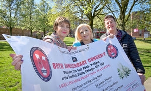 Jan Jennings from the Richardson Brothers Foundation with concert organisers Rose Cook Monk and Andy Monk