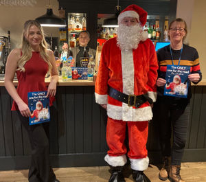 The launch event at the Lion & Pheasant Hotel in Shrewsbury are Steve Tuck (Santa) of Wenlock Spring, duty manager Scarlett Moss and Vicki Bristow of West Mercia Police