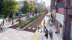 The work is part of a £19.1 million scheme to create a pedestrian-friendly thoroughfare through Wolverhampton