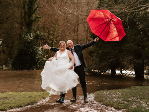 Supporting image for story: Just four years to their first anniversary: Leap of joy for Telford wedding couple