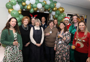 Pictured is Deputy Mayor, Beverley Waite (front centre) with Ludlow Town Councillors, Town Council staff and Ludlow Sixth Form College staff. Photo: Phil Blagg Photography