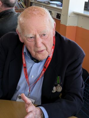 Tim Potter, aged 92, remembers the church bells ringing out to signal that the war in Europe was over