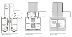 Proposed floor plans for the houses on Bilston Road, East Park, Wolverhampton. Photo: Google Street View