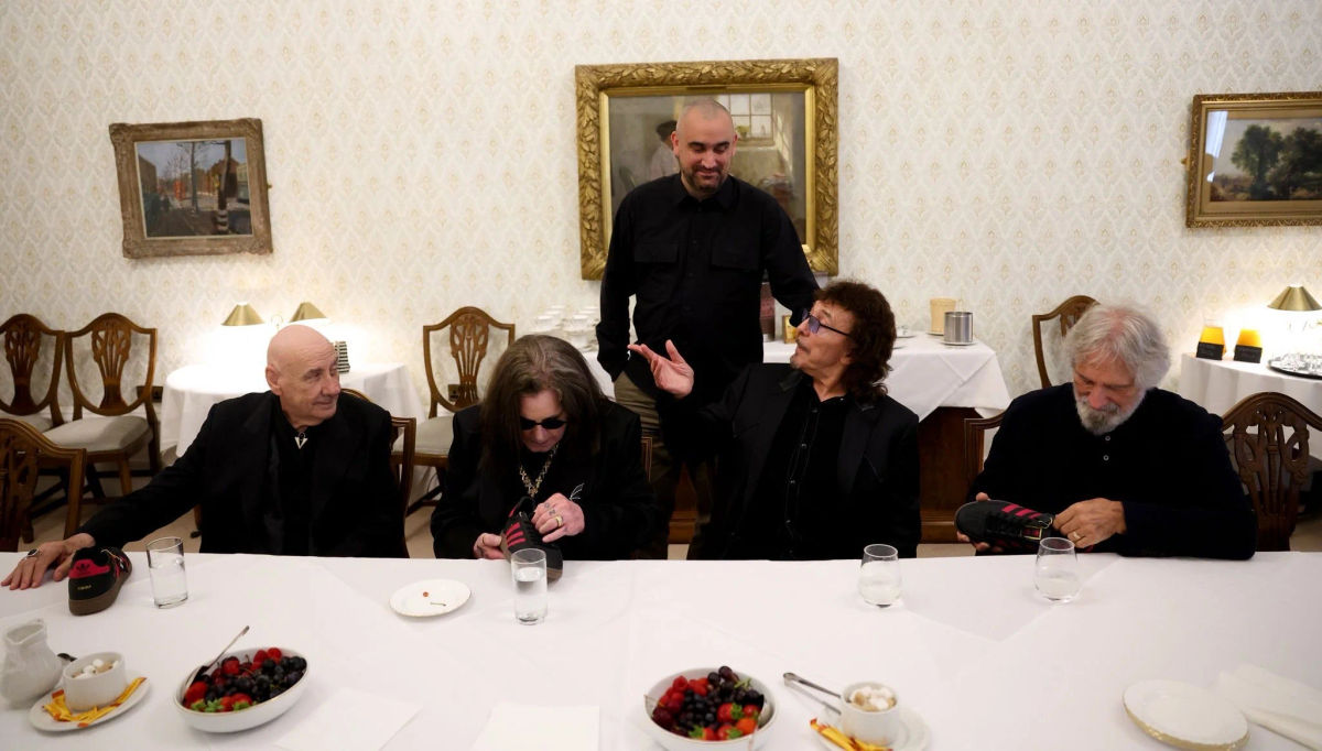 We made personalised trainers for Sharon and Ozzy Osbourne ahead of the Black Sabbath Back to the Beginning concert at Villa Park - its one of our proudest moments
