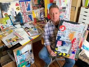 Supporting image for story: Collages a creative process for Shropshire artist in lockdown 