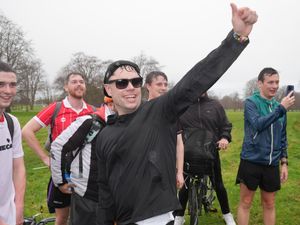 Supporting image for story: Kneecap’s Moglai Bap greeted by Irish president during charity run
