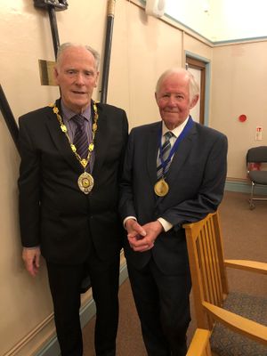 Mayor Roger Smith with Jim Moore