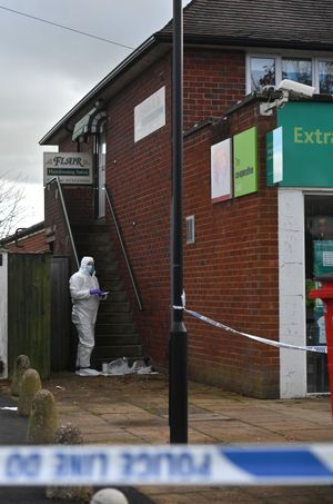 A forensics officer at the scene