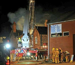The fire at Innage Lea in Bridgnorth