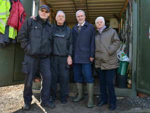From left to right: Volunteers Mark Allen, Keith Rzepkowoski, Alan Gill and Margaret Gill