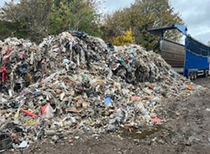 Flytipped waste at Imperial Works, Coalpit Hill, Talke. 