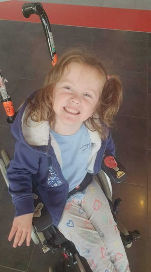 Olivia Jukes Jones, 5, has cerebral palsy and needs an operation